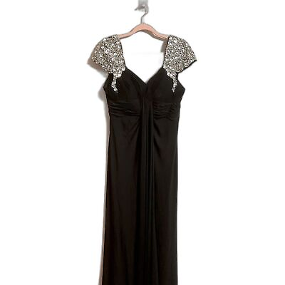 #ad GLOW Black Sparkly Shoulder Dress $399.00