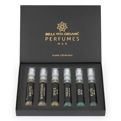 #ad #ad Bella Vita Organic Man Perfume Gift Set for Men 6x10 ml Perfumes Luxury Scent $26.67