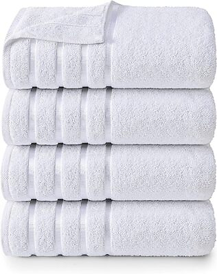 Utopia Towels 4 Pack Premium Viscose Oversized Bath Set 100% Ring 27 x 54 Inches $33.99