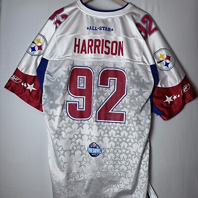 #ad James Harrison NFL 2009 Pro Bowl Jersey Reebok #92 XL Pittsburgh Steelers A157 $91.96