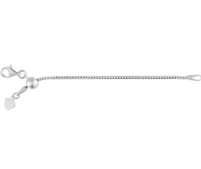 3quot; 14k 1.2mm ADJUSTABLE Franco White Gold Lobster Clasp Necklace Chain Extender $185.00