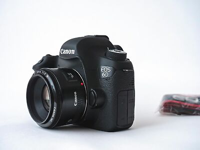 #ad Canon EOS 6D Digital SLR Camera 20.2 MP With 50mm F 1.8 Lens 5347644 2 LENSES $699.96
