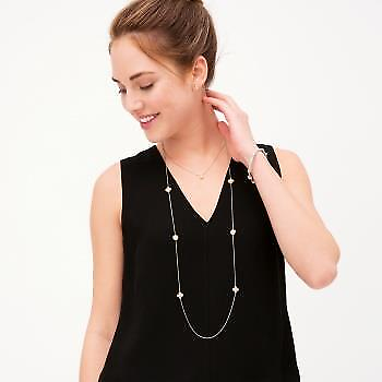 Brighton MASSANDRA long necklace two toned crystal NWtag $33.29