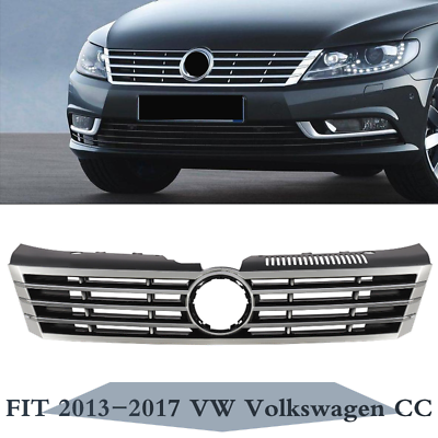 #ad Fit 2013 2017 2015 Volkswagen VW CC Front Bumper Upper Grill Chrome Trim Grille $115.00