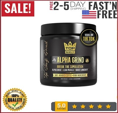 #ad Top Shelf Alpha Grind Instant Maca Coffee Brain Booster Nootropic Clarity Focus $50.99