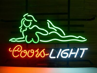 New COORS LIGHT GIRL Neon Light Sign 17quot;x14quot; Beer Gift Bar Lamp Artwork $127.09