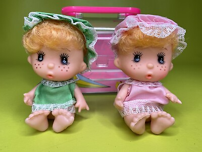 #ad Vintage Bootleg Lovely Honey Dolls Rubber Faces Original Carrying Case Hong Kong $19.99