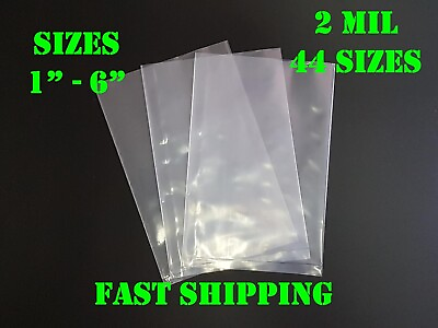 #ad Multiple Sizes Clear Poly Bags 2Mil Flat Open Top Plastic Packaging Packing LDPE $105.89