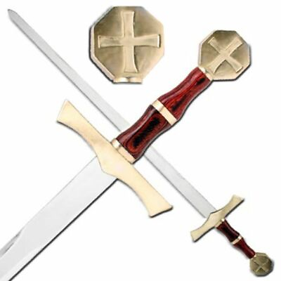 #ad Battle Ready Medieval Crusader Holy Cross Knights Templar Real Long Sword 40quot; $79.99
