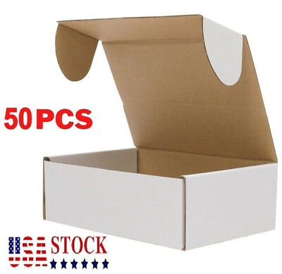 Cardboard Boxes 50 Pcs 6x4x2#x27;#x27; Corrugated Shipping Boxes Small Mailers Paper US $34.99