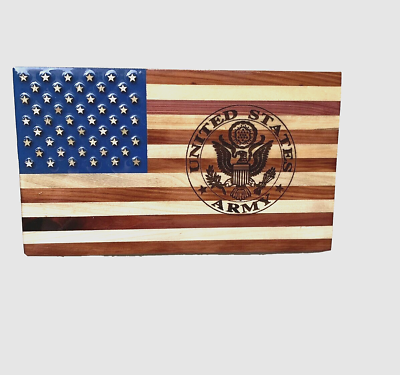 #ad Army wooden flag patriotic gift american flagveteran gift $75.00