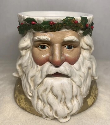 #ad Christmas Dept 56 Santa Claus Old World St Nick Nicholas Pillar Candle Holder $14.99