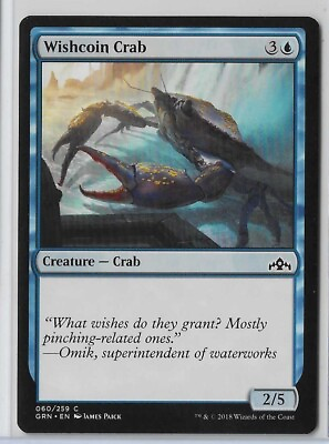 #ad MTG Wishcoin Crab Guilds of Ravnica GRN Common Magic Card #060 259 Unplayed $1.49