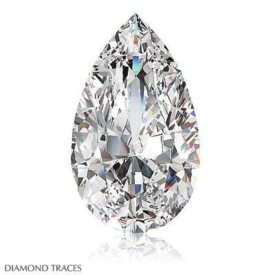 #ad 1.41ct K SI1 Ideal Cut Pear Shape AGI 100% Genuine Diamond 9.10x3.30x3.80mm $4744.07