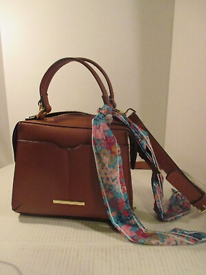 #ad STEVE MADDEN Brown Leather Style Handbag Purse nice $24.96