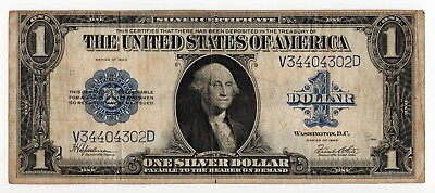 #ad 1923 $1 Large Silver Certificate Fr.237 VD Block VF $54.99