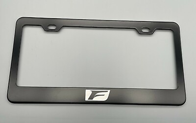 #ad Lexus F sport logo Black License Plate Frame Stainless Steel with Laser Engraved $11.50