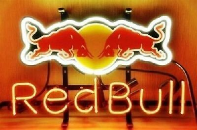 Red Bull Energy Drink Neon Light Sign 20quot;x16quot; Beer Gift Bar Real Glass $154.09