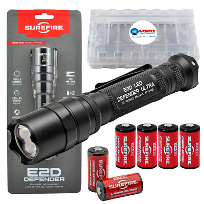 #ad SureFire E2D Defender 1000 Lumen Flashlight E2DLU A w 4 123As amp; Battery Box $224.00