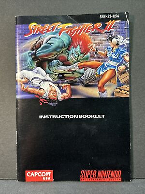#ad SNES Super Street Fighter II Super Nintendo Booklet Manual Only $8.99
