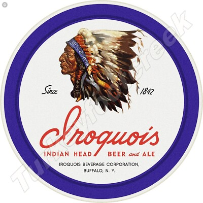 Iroquois Beer amp; Ale 11.75quot; Round Metal Sign $16.99