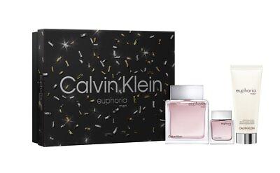 #ad #ad Calvin Klein Euphoria Men 3.3 oz EDT 3.3 aftershave .5 edt Set NIB $49.99