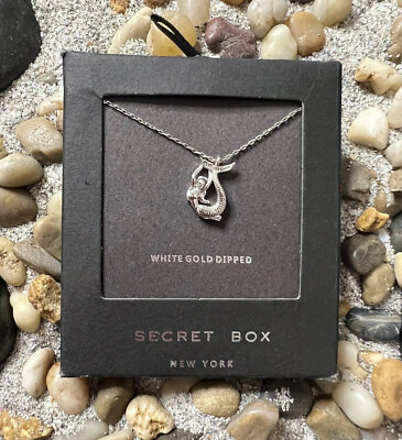 #ad White Gold Dipped Mermaid Charm Beautiful Gift Necklace New $10.00