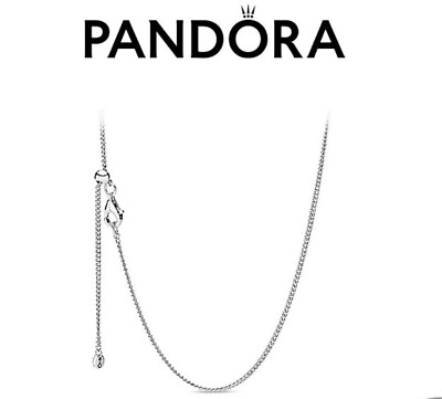 #ad #ad Authentic PANDORA Necklace 925 Ale Interlocking Curb Chain Necklace 398283 23.6quot; $36.99