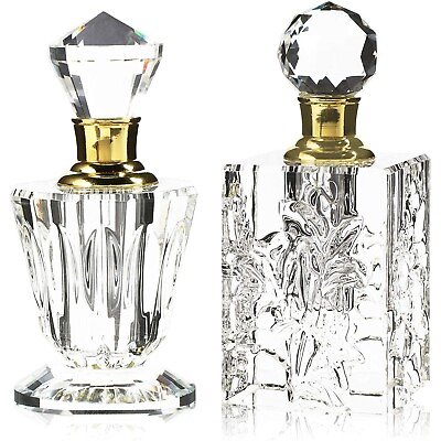 Crystal Perfume Bottle Set Vintage Style 2 Pack $20.99