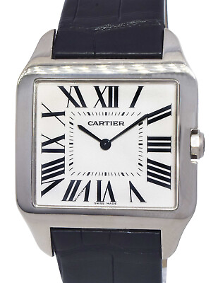 #ad Cartier Santos Dumont 18k White Gold Slim 35mm Manual Watch B P W2007051 2651 $8250.00