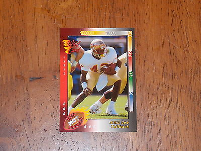 #ad 1992 WILD CARD WILDCARD FOOTBALL RED HOT ROOKIES SILVER AMP LEE 2 OF 30 #2 $1.00