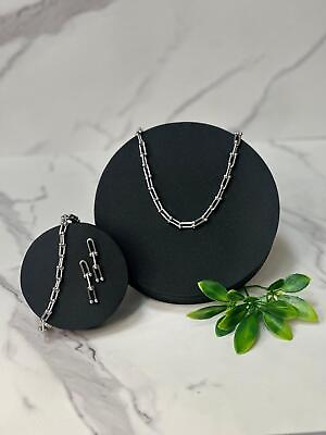 #ad STAINLESS STEEL JEWELRY SET UNIQUE GIFT HIS HERS SPECIAL HANDMADE $14.95