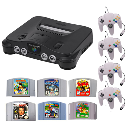 #ad Nintendo 64 N64 Console Bundle System You Choose 1 4 Controllers Refurbished $199.99