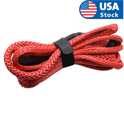 #ad 26455 LBS 20#x27; X 1quot; Kinetic Energy Recovery Rope Towing Strap Red $32.99