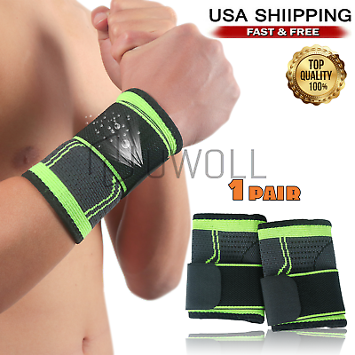 #ad Wrist Brace Sports Band Wrap Adjustable Support Gym Strap Carpal Tunnel Bandage $5.09
