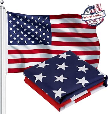 #ad American US Flag 3x5 Feet Double Sides 3 Ply Heavy Duty Fade amp; UV Protected $11.99