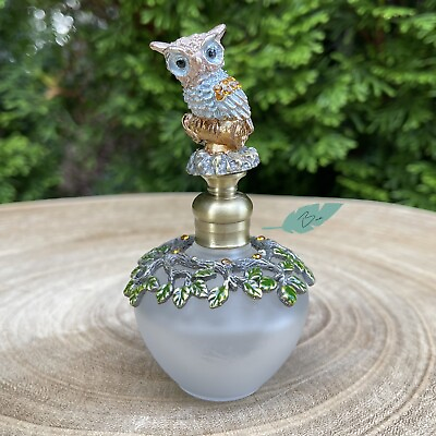 Night Owl Vintage Style Perfume Bottle Metal Glass 40mL $18.95