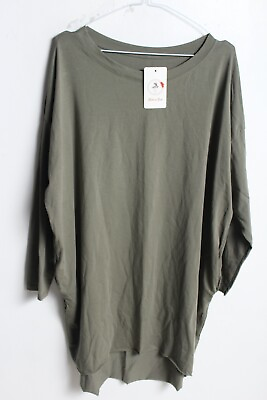 #ad Made In Italy Womens Smock Top Blouse Green Size ONE SIZE C8 NEW GBP 9.99