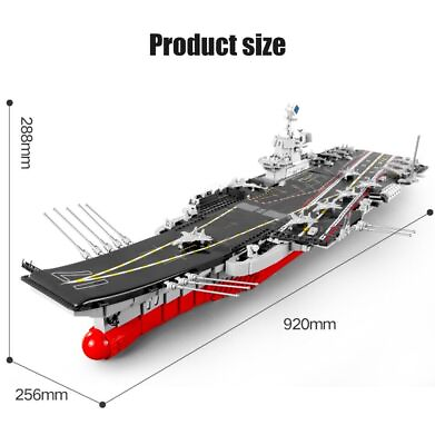 #ad Building Blocks Sets MOC Military WW2 Aircraft Carrier Warship Bricks Toys Model AU $279.99