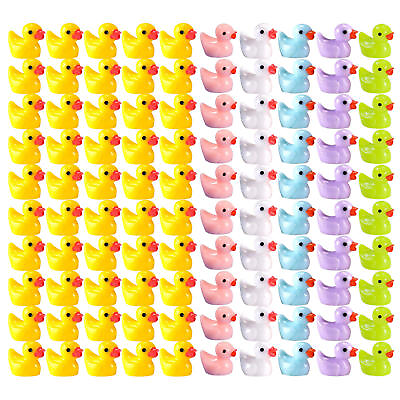 #ad Mini Yellow Rubber Ducks Miniature Resin Ducks Tiny Duckies Decor Gifts 100 PCS $13.82