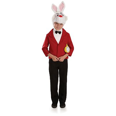 #ad Kids Mr White Rabbit Costume S XL Boys Girls Halloween Bunny Suit $31.95