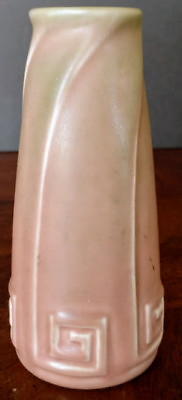 #ad ROOKWOOD Dusty Matte Rose Over Mint Green Shading @ Top 1928 Vase # 2135 Perfect $425.00