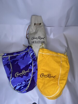 #ad Crown Royal 3 Bag Specialty set. Hand Select DISCONTINUED Yellow amp; Camo Bag $35.00