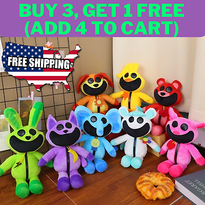 #ad Smiling Critters Plush Cartoon Stuffed Soft Animals Doll Toy Kids Gift New $6.99