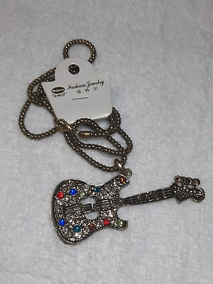 #ad Ruturn Fashion Jewelry Guitar Necklace costume Jewelry $7.99