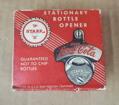 #ad VINTAGE Star X Coca Cola Metal Bottle Opener NOS A $34.99