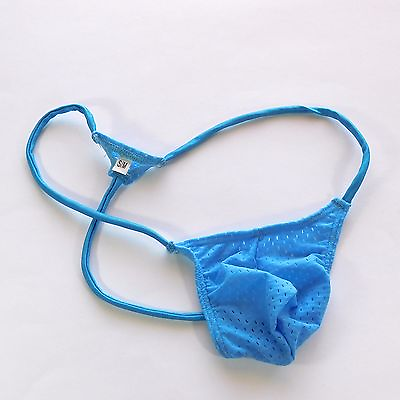 #ad RC449 E String Thong Contoured Pouch Small Triangle Back Eyelet Sport fabric $9.99