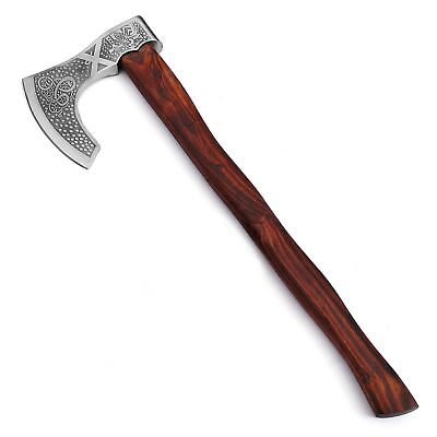 #ad Call to Battle High Carbon Steel Medieval Viking Bearded Battle Axe With Sheath $69.99