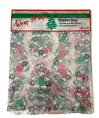 #ad Wrap It Up Basket Bag Angel Print Fits Easily Over Most Baskets Gift Bag $3.99