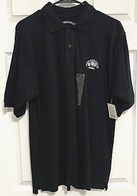 #ad MARGARITAVILLE Jimmy Buffett Men Black Short Sleeve Polo Golf Shirt M NEW TAG $9.99